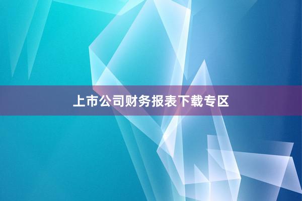 上市公司财务报表下载专区