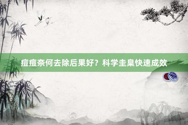痘痘奈何去除后果好？科学圭臬快速成效